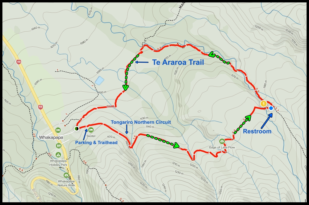 Taranaki Falls Hiking Map