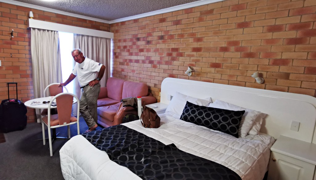 Jilly outside hotel in Inverell